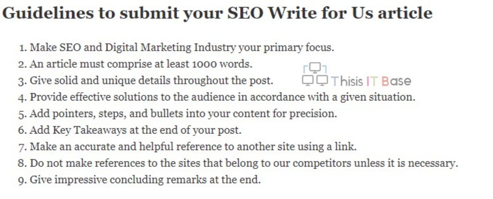 SEO Write for us